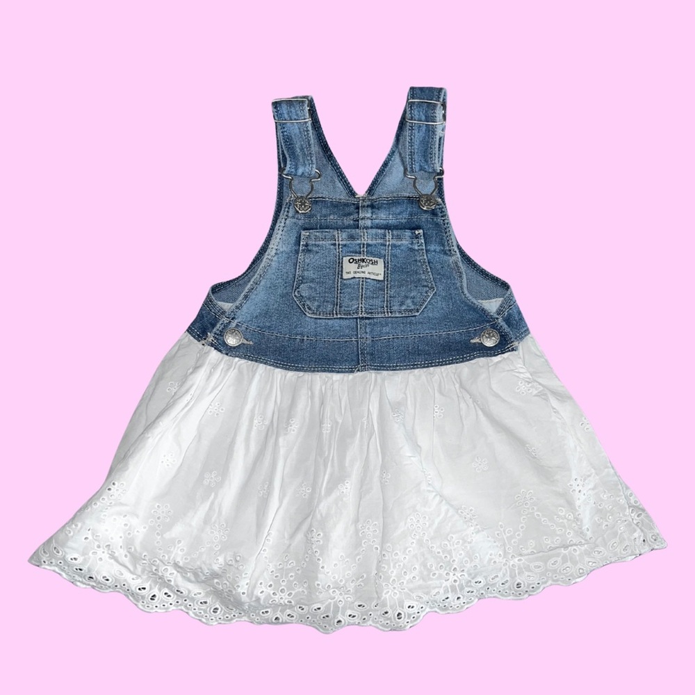 OshKosh B’Gosh Denim Eyelet Overall Dress